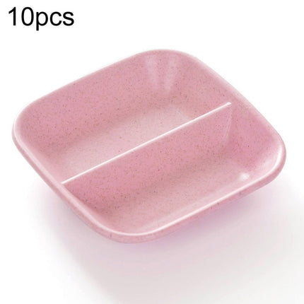 10pcs Kitchen Accessories 2 In 1 Seasoning Sauce Dishes Wheat Straw Salad Saucer Bowl