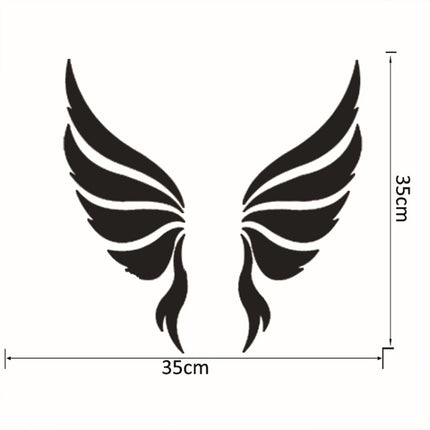 Crystal Three Dimensional Decorative Wall Stickers Angel Wings Bedroom Decorative Mirror