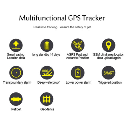 TK200 2G IP67 Waterproof GPS / GPRS / GSM Personal / Goods /  Pet / Bag Locator Pet Collar Real-time Tracking Device, TK200 - DealBuddy