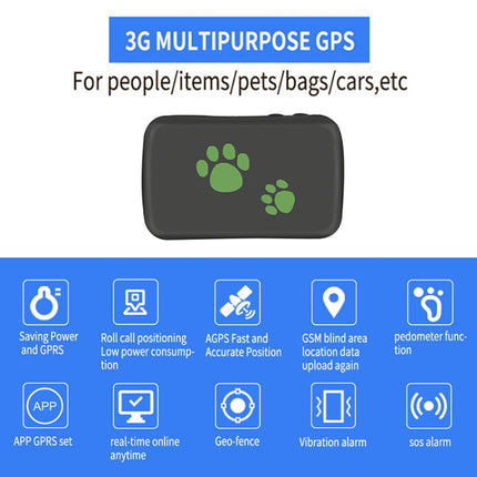 TK203 4G GPS / GPRS / GSM Personal / Goods /  Pet / Bag Locator Pet Collar Real-time Tracking Device, TK203 - DealBuddy