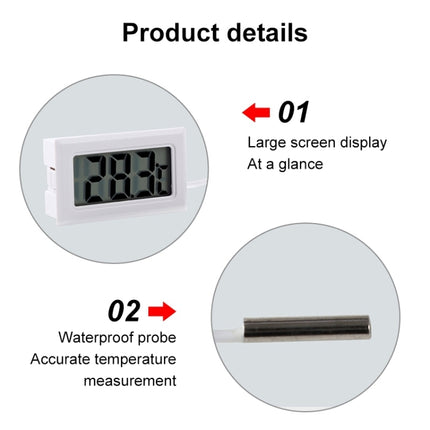 Mini LCD Indoor Digital Thermometer (Celsius Display), (Celsius Display) (White), (Celsius Display) (Black)