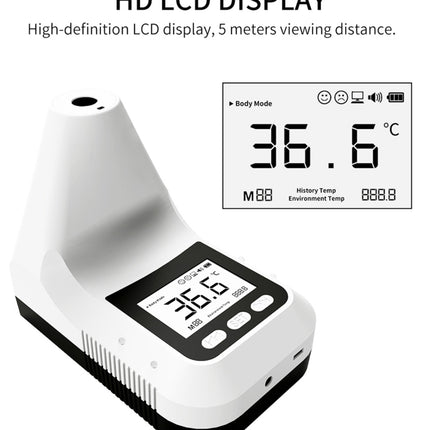 K3 Pro Handsfree Non-contact Forehead Body Light-sensitive Distance Sensor Infrared Thermometer, 2.8 inch LCD Display Screen - DealBuddy