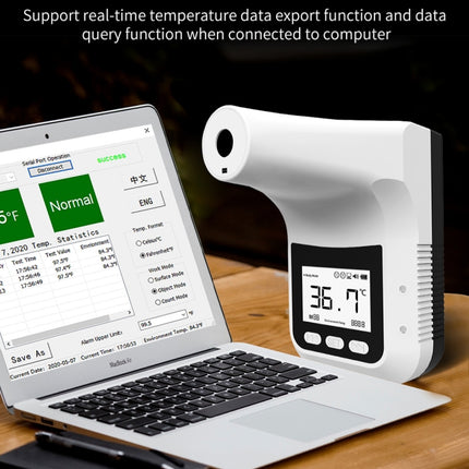 K3 Pro Handsfree Non-contact Forehead Body Light-sensitive Distance Sensor Infrared Thermometer, 2.8 inch LCD Display Screen - DealBuddy