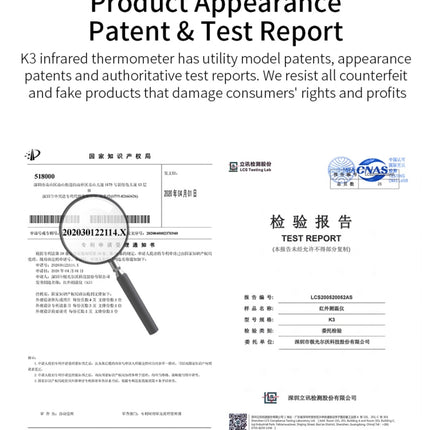 K3 Pro Handsfree Non-contact Forehead Body Light-sensitive Distance Sensor Infrared Thermometer, 2.8 inch LCD Display Screen - DealBuddy