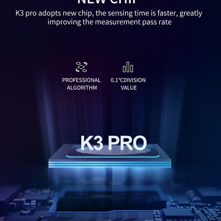 K3 Pro Handsfree Non-contact Forehead Body Light-sensitive Distance Sensor Infrared Thermometer, 2.8 inch LCD Display Screen - DealBuddy