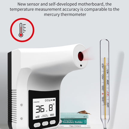 K3 Pro Handsfree Non-contact Forehead Body Light-sensitive Distance Sensor Infrared Thermometer, 2.8 inch LCD Display Screen - DealBuddy