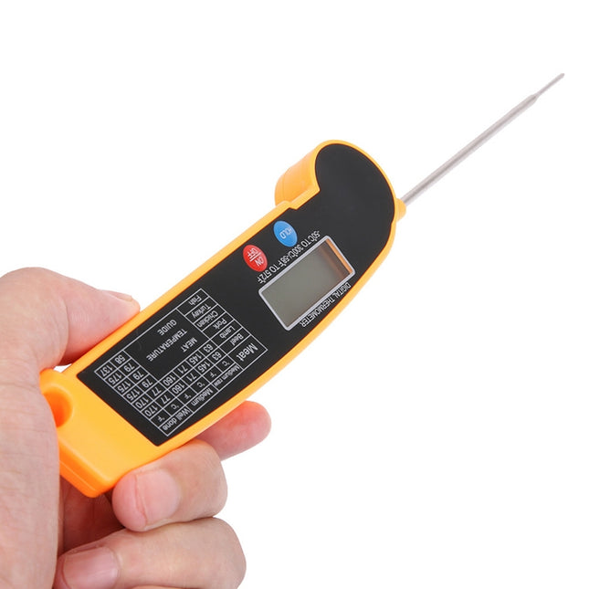 TS-BY52-Y Kitchen Food Cooking BBQ Foldable Waterproof Probe Thermometer(Yellow) - DealBuddy