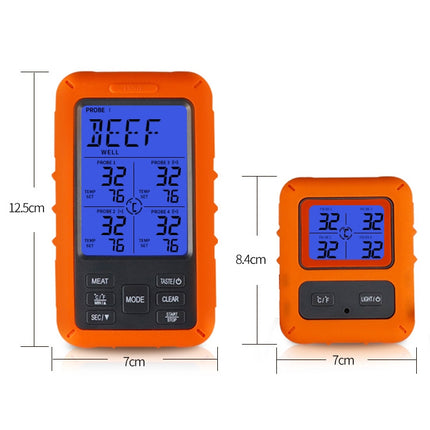TS-TP40-B Kitchen Food Wireless Four Probe Thermometer, Probe is Non-waterproof - DealBuddy