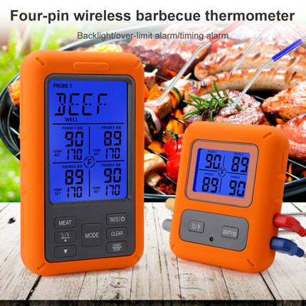 TS-TP40-B Kitchen Food Wireless Four Probe Thermometer, Probe is Non-waterproof - DealBuddy