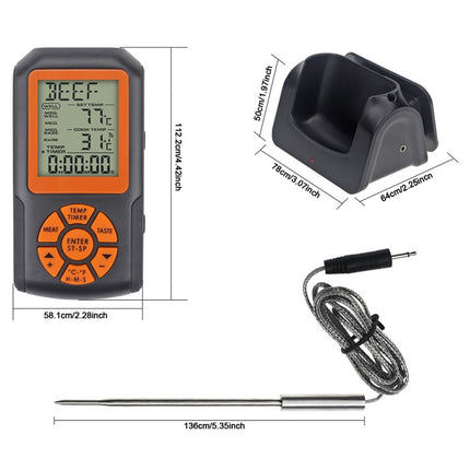 TS-K35 Digital Kitchen Food Cooking BBQ Wireless Waterproof Thermometer - DealBuddy