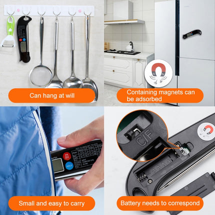 TS-BY54 Kitchen Food Cooking BBQ Foldable Waterproof Probe Thermometer(Black) - DealBuddy