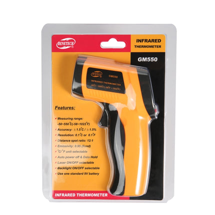 GM550 Infrared Thermometer, Temperature Range: -50 - 550 Degrees Celsius - DealBuddy