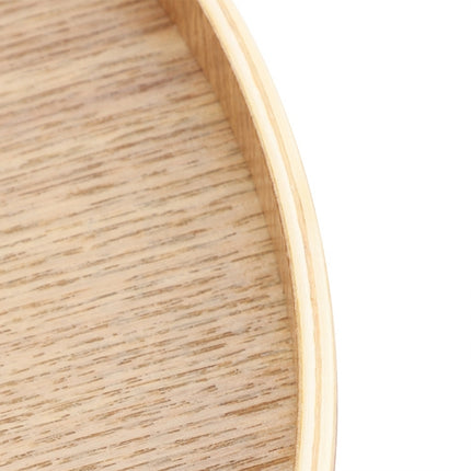 Creative Round Solid Wood Tea Tray Hotel Wooden Tay Storage Tray, Diameter: 30cm
