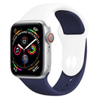 Double Colors Silicone Watch Band for Apple Watch Series 3 & 2 & 1 38mm (White+Red) - DealBuddy
