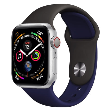 Double Colors Silicone Watch Band for Apple Watch Series 3 & 2 & 1 38mm (White+Red) - DealBuddy