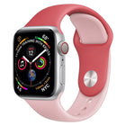 Double Colors Silicone Watch Band for Apple Watch Series 3 & 2 & 1 38mm (White+Red) - DealBuddy