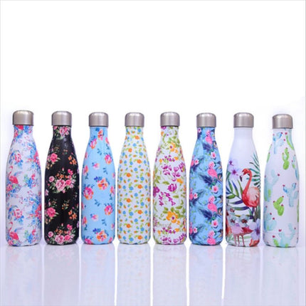 Animals Plants Pattern Thermal Cup Vacuum Flask Heat Water Bottle Portable Stainless Steel Sports Kettle - DealBuddy