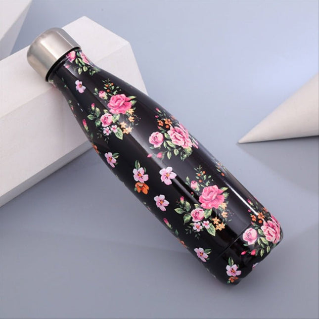 Animals Plants Pattern Thermal Cup Vacuum Flask Heat Water Bottle Portable Stainless Steel Sports Kettle - DealBuddy
