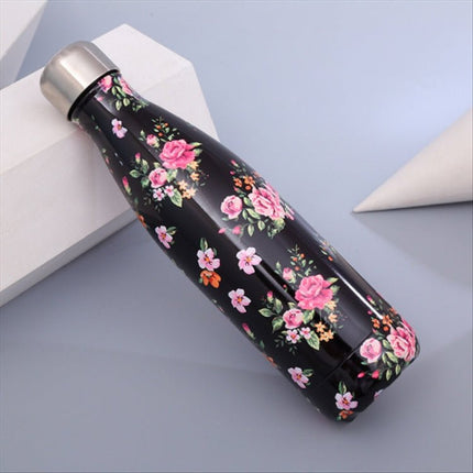 Animals Plants Pattern Thermal Cup Vacuum Flask Heat Water Bottle Portable Stainless Steel Sports Kettle - DealBuddy