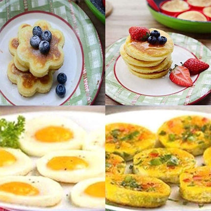 Anpro Nonstick Cooking Tool Egg Ring Maker Egg Silicone Mold Pancake Cheese Egg Cooker Pan Flip Kitchen Baking Accessories - DealBuddy