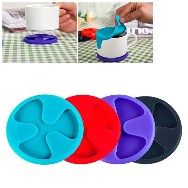 Anti - slip Silicone Red Wine & Tea & Coffee Cup Mat / Cup Lid, Random Color Delivery - DealBuddy