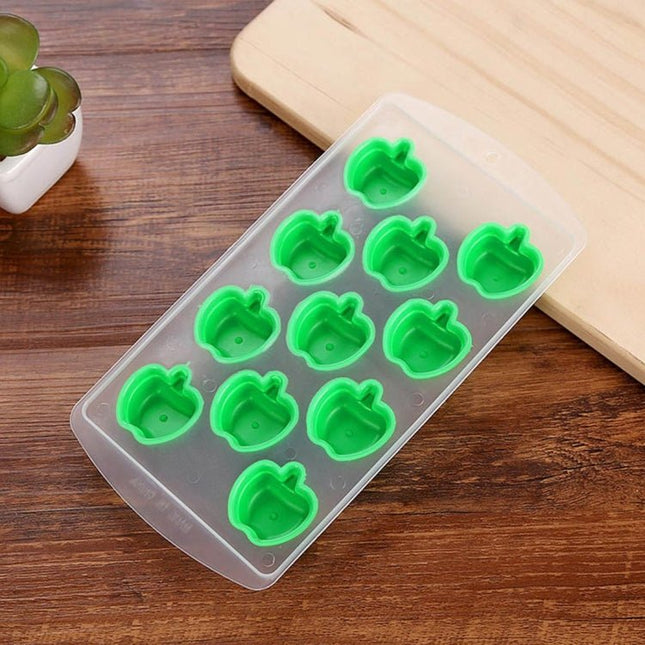 Apple Shaped Silicon Ice Cube Tray / Ice Mold Random Color - DealBuddy