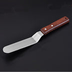 6 inch wooden handle curved spatula