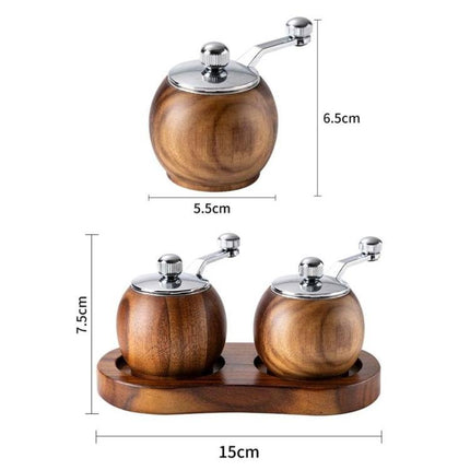 Ball Pepper Mill Hand - Crank Mini Ceramic Core Multi - Purpose Grinder - DealBuddy