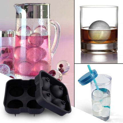 Ball Shape 4 - Grid Silicone Ice Cube Mold - DealBuddy