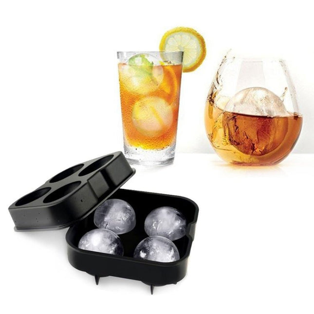 Ball Shape 4 - Grid Silicone Ice Cube Mold - DealBuddy