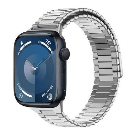 Bamboo Magnetic Stainless Steel Metal Watch Strap, For Apple Watch SE 2023 44mm, For Apple Watch SE 2023 40mm, For Apple Watch Ultra 2 49mm, For Apple Watch Series 9 45mm, For Apple Watch Series 9 41mm, For Apple Watch Ultra 49mm - DealBuddy
