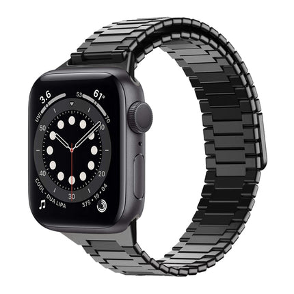 Bamboo Magnetic Stainless Steel Metal Watch Strap, For Apple Watch Series 6 40mm, For Apple Watch Series 6 44mm, For Apple Watch Series 5 44mm, For Apple Watch Series 5 40mm, For Apple Watch Series 4 44mm, For Apple Watch Series 4 40mm - DealBuddy