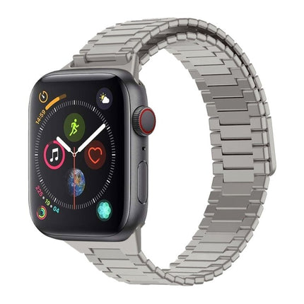Bamboo Magnetic Stainless Steel Metal Watch Strap, For Apple Watch Series 6 40mm, For Apple Watch Series 6 44mm, For Apple Watch Series 5 44mm, For Apple Watch Series 5 40mm, For Apple Watch Series 4 44mm, For Apple Watch Series 4 40mm - DealBuddy