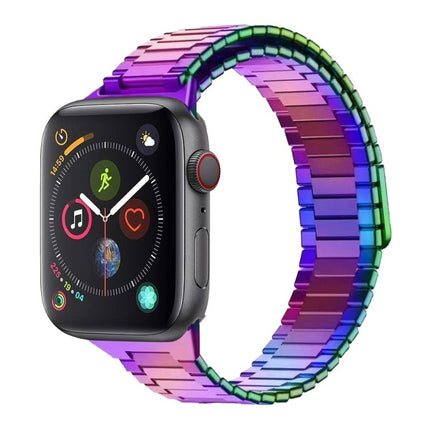 Bamboo Magnetic Stainless Steel Metal Watch Strap, For Apple Watch Series 6 40mm, For Apple Watch Series 6 44mm, For Apple Watch Series 5 44mm, For Apple Watch Series 5 40mm, For Apple Watch Series 4 44mm, For Apple Watch Series 4 40mm - DealBuddy