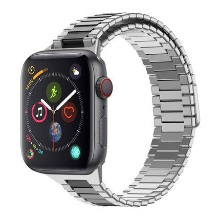 Bamboo Magnetic Stainless Steel Metal Watch Strap, For Apple Watch Series 6 40mm, For Apple Watch Series 6 44mm, For Apple Watch Series 5 44mm, For Apple Watch Series 5 40mm, For Apple Watch Series 4 44mm, For Apple Watch Series 4 40mm - DealBuddy