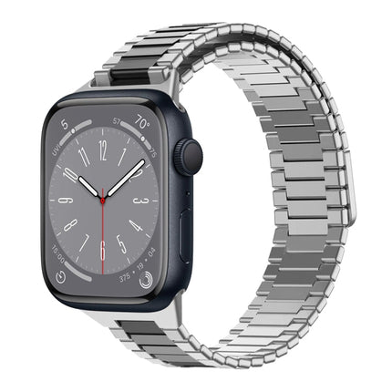 Bamboo Magnetic Stainless Steel Metal Watch Strap, For Apple Watch Series 8 41mm, For Apple Watch Series 8 45mm, For Apple Watch SE 2022 40mm, For Apple Watch SE 2022 44mm, For Apple Watch Series 7 41mm, For Apple Watch Series 7 45mm - DealBuddy