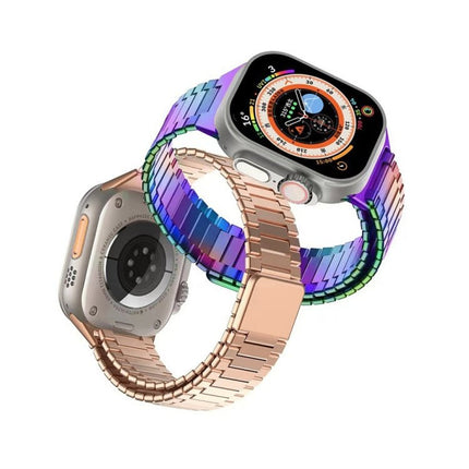 Bamboo Magnetic Stainless Steel Metal Watch Strap, For Apple Watch Series 8 41mm, For Apple Watch Series 8 45mm, For Apple Watch SE 2022 40mm, For Apple Watch SE 2022 44mm, For Apple Watch Series 7 41mm, For Apple Watch Series 7 45mm - DealBuddy