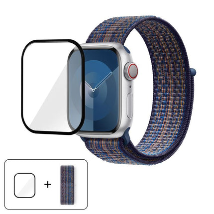 Basic Nylon Loop Watch Band with 3D Curved Film, For Apple Watch Series 10 46mm, For Apple Watch Series 10 42mm, For Apple Watch Series 44mm - DealBuddy