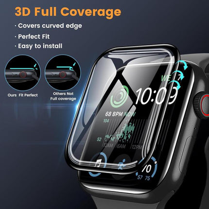 Basic Nylon Loop Watch Band with 3D Curved Film, For Apple Watch Series 10 46mm, For Apple Watch Series 10 42mm, For Apple Watch Series 44mm - DealBuddy
