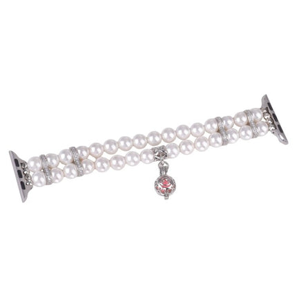 Beaded Dual Row Pearl Bracelet Watch Band, For Apple Watch SE 2023 44mm, For Apple Watch SE 2023 40mm, For Apple Watch Ultra 2 49mm, For Apple Watch Series 9 45mm, For Apple Watch Series 9 41mm, For Apple Watch Ultra 49mm, For Apple Watch Series 8 41mm... - DealBuddy