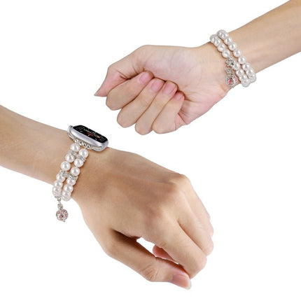 Beaded Dual Row Pearl Bracelet Watch Band, For Apple Watch SE 2023 44mm, For Apple Watch SE 2023 40mm, For Apple Watch Ultra 2 49mm, For Apple Watch Series 9 45mm, For Apple Watch Series 9 41mm, For Apple Watch Ultra 49mm, For Apple Watch Series 8 41mm... - DealBuddy