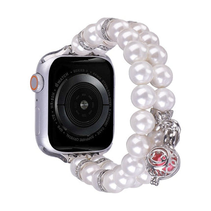 Beaded Dual Row Pearl Bracelet Watch Band, For Apple Watch SE 2023 44mm, For Apple Watch SE 2023 40mm, For Apple Watch Ultra 2 49mm, For Apple Watch Series 9 45mm, For Apple Watch Series 9 41mm, For Apple Watch Ultra 49mm, For Apple Watch Series 8 41mm... - DealBuddy