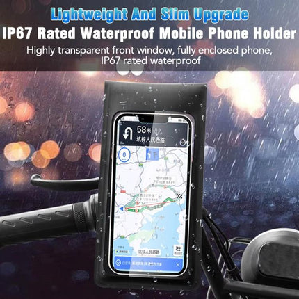 Bicycle Waterproof Phone Bag Mount Stand 360 Degree Rotation Motorcycle Bike Cellphone Holder - DealBuddy