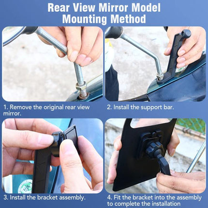 Bicycle Waterproof Phone Bag Mount Stand 360 Degree Rotation Motorcycle Bike Cellphone Holder - DealBuddy