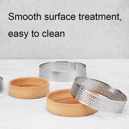 BN1006 Stainless Steel Mousse Circle Thickened Perforated Cake Mold DIY Baking Tools - DealBuddy