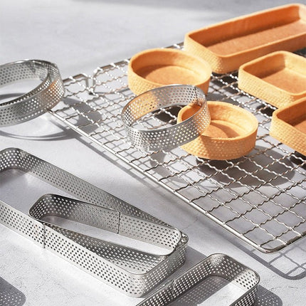 BN1006 Stainless Steel Mousse Circle Thickened Perforated Cake Mold DIY Baking Tools - DealBuddy