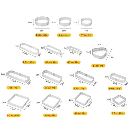 BN1006 Stainless Steel Mousse Circle Thickened Perforated Cake Mold DIY Baking Tools - DealBuddy