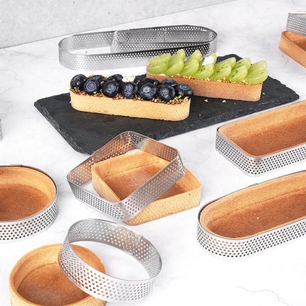 BN1006 Stainless Steel Mousse Circle Thickened Perforated Cake Mold DIY Baking Tools - DealBuddy