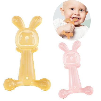 Bunny Baby Teether BPA Free Food - Grade Silicone Teether Infant Teething Stick Anti - Eating Hand - DealBuddy