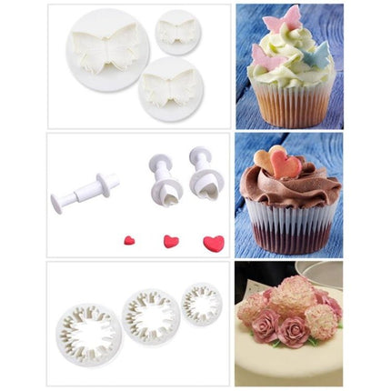 Cake Decorating Tools Fondant Plunger Cutters Biscuit Cake Mold Bakeware Accessories - DealBuddy